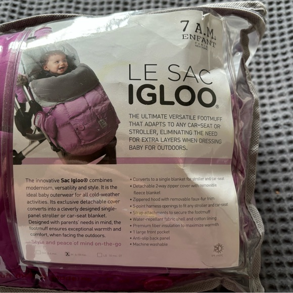 7 AM Enfant Igloo Stroller Footmuff, 6-18 months - Picture 2 of 9